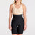 Marena Maternity™ Post-Pregnancy Natural Birth Shaper short length, front view, shown in black