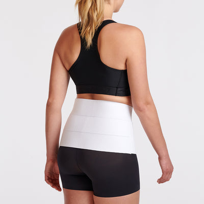 Marena Maternity™ Post-Pregnancy Waist Trainer, side pose view shown in white