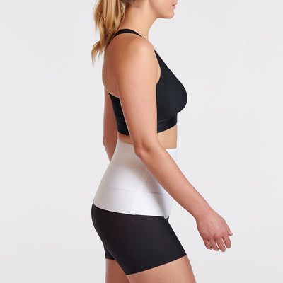 Marena Maternity™ Post-Pregnancy Waist Trainer, side view shown in white