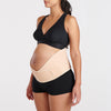 Marena Maternity™ Bump & Back Support Belt, side view, shown in beige