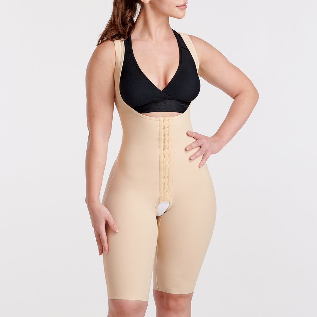 Marena Recovery Knee-Length Compression Girdle with High-Back - XXS, Beige  : : Clothing, Shoes & Accessories