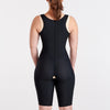 Female Curves Bodysuit With Hidden Reinforcement Panels Short Length, back view in black