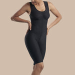MMarena Recovery style SBBS2 compression bodysuit, front view in black