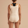 Marena Recovery style SFBHA2 Panty length compression girdle with high back zipperless, back view in beige