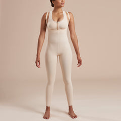 Post-Surgical Girdle with Bra, Armhole Sleeve, and Half-Leg Coverage 0 –  Salud y Figura Facil