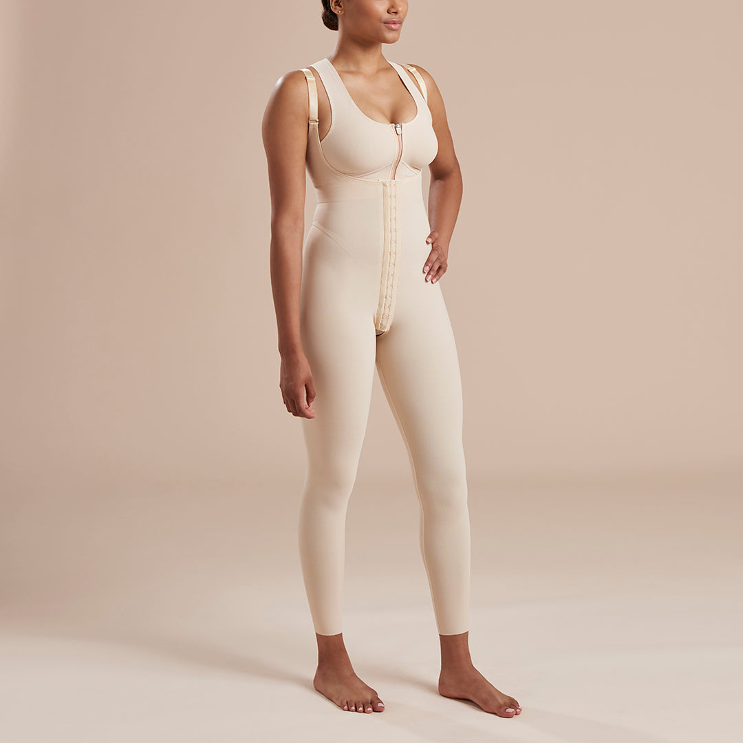 Compression Bodysuit with High Back, Ankle Length, Hook & Eye - The Marena  Group, LLC