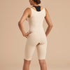 Marena Recovery style SFBHS2 Thigh length compression girdle with high back no closures, back view in beige