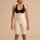 Marena Recovery style SFBHS Thigh length compression girdle with high back, front view in beige