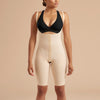 Marena Recovery style SFBHS Thigh length compression girdle with high back, front view in beige
