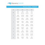 Marena Shape Women's Straight size chart, bust waist hip thigh point of measure