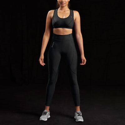 Tek Gear Shapewear black capri athletic leggings, size L