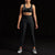 Marena Sport style 226 Natural waist compression legging, front view in black