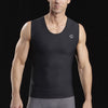 Marena Sport style 500 Compression Tank top, front close up view in black