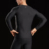 Marena Sport style 503 Long sleeve compression shirt close-up back view, in black