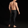 Marena Sport style 609 Elite Compression pants natural waist close up back view, in black