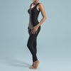 Marena Shape style VA-02 VerAmor Sleeveless tall inseam compression bodysuit, side pose view in black