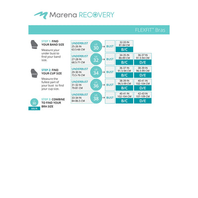 Marena Recovery FlexFit BiCup B09Z  Size Chart