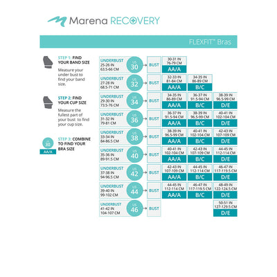 Marena Recovery FlexFit BiCup Size Chart