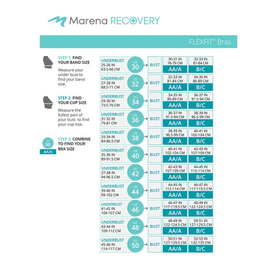Marena Recovery FlexFit BiCup B2 Size Chart