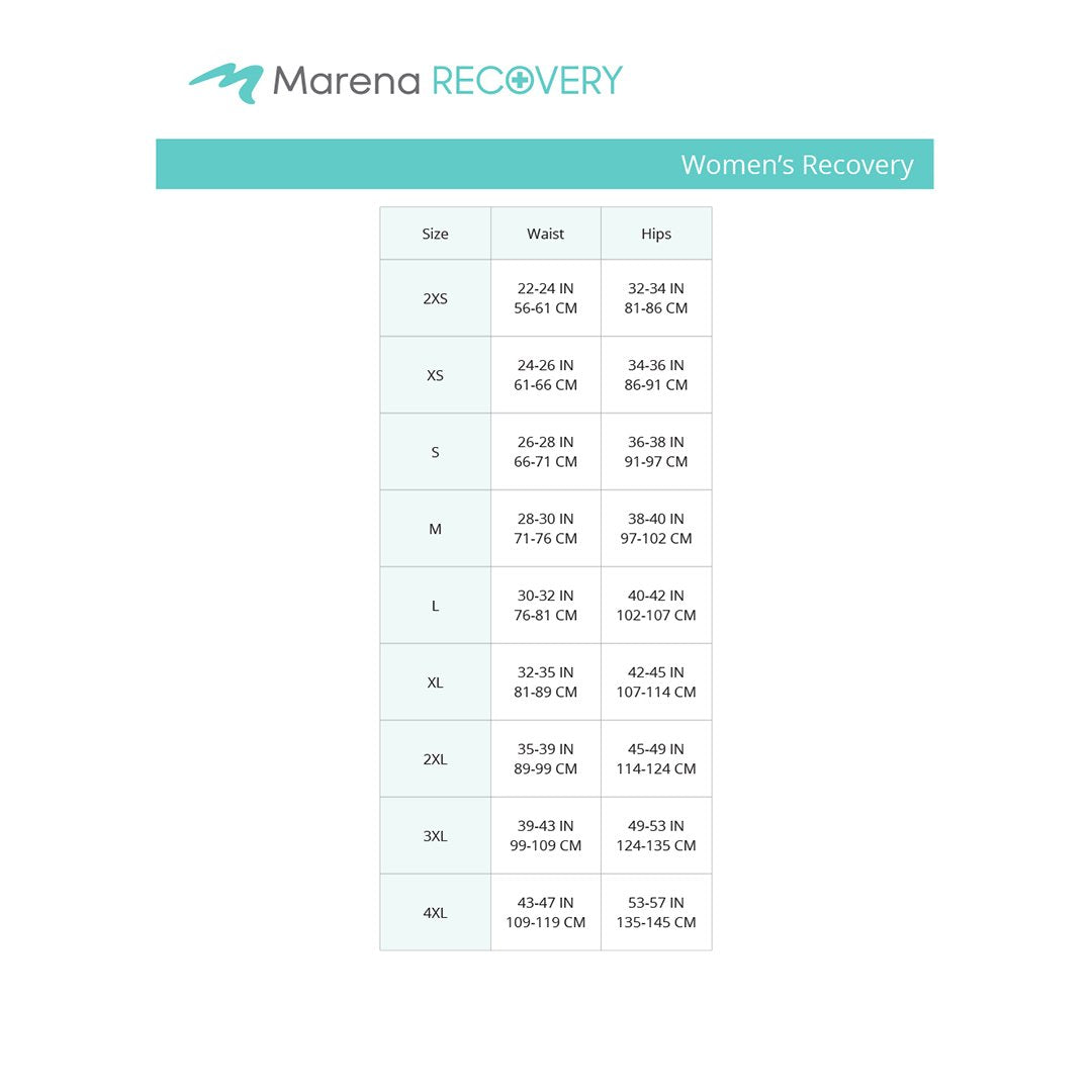 Marena Size Charts  Compression Garment Sizing - The Marena Group
